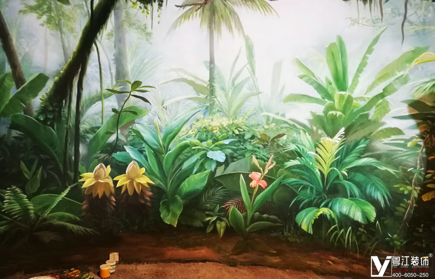 丛林大冒险全景3D立体画彩绘现场