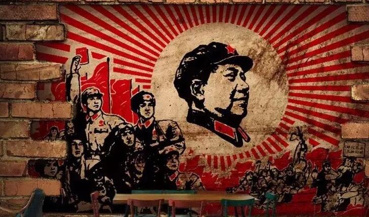 解放军毛泽东主题墙绘餐厅