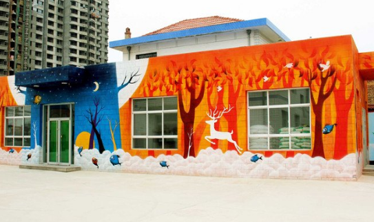 幼儿园墙体彩绘-幼儿园墙壁画特点?