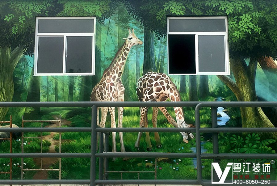 长隆野生动物园现震撼3D墙绘