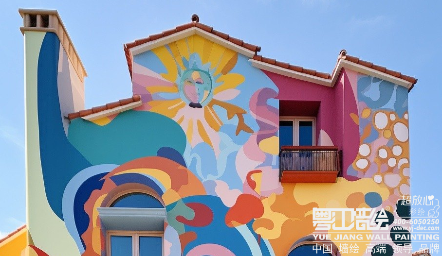 色彩感在幼儿园外墙彩绘翻新中极佳