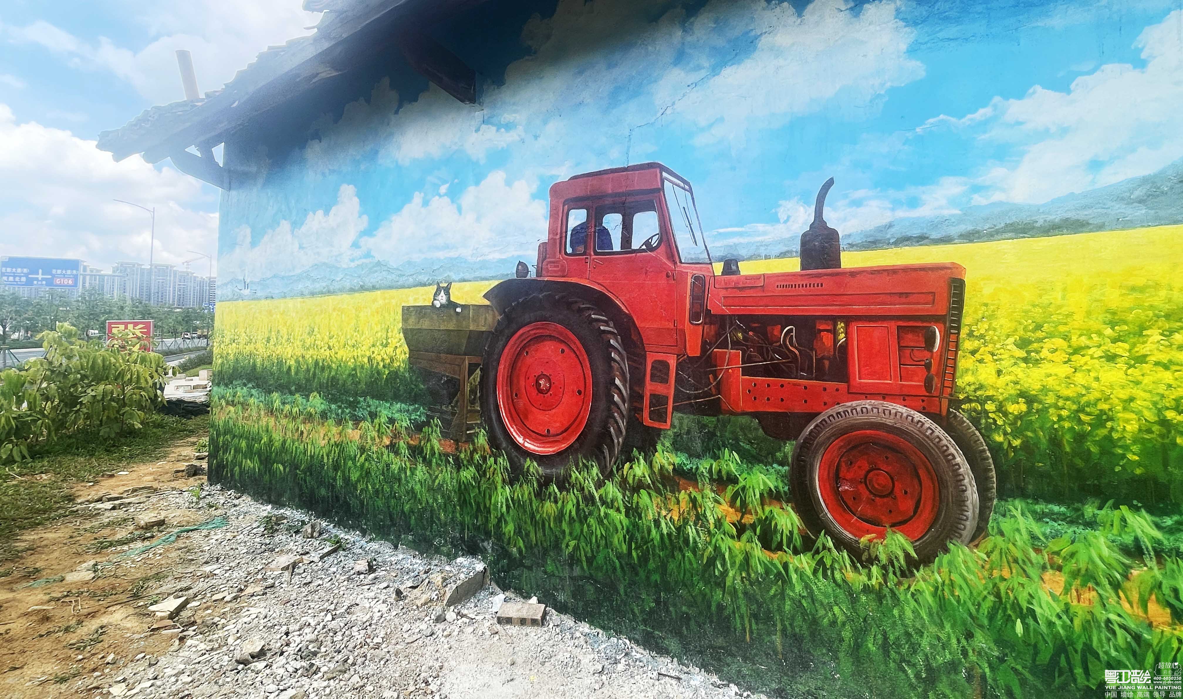 新农村文化墙彩绘美化翻新如何选取相应的题材