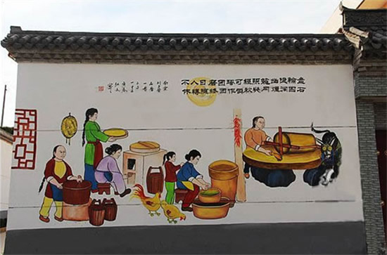 满村都是3D画 农民用彩绘装扮出美丽乡村