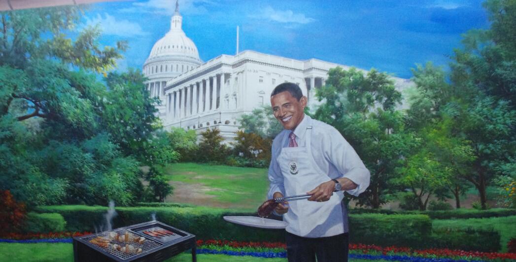 奥巴马开了一家烤肉店