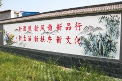 墙体彩绘绘出了农村的美丽新面貌